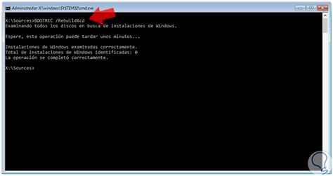 bootrec /rebuildbcd|reparar boot windows 10 cmd.